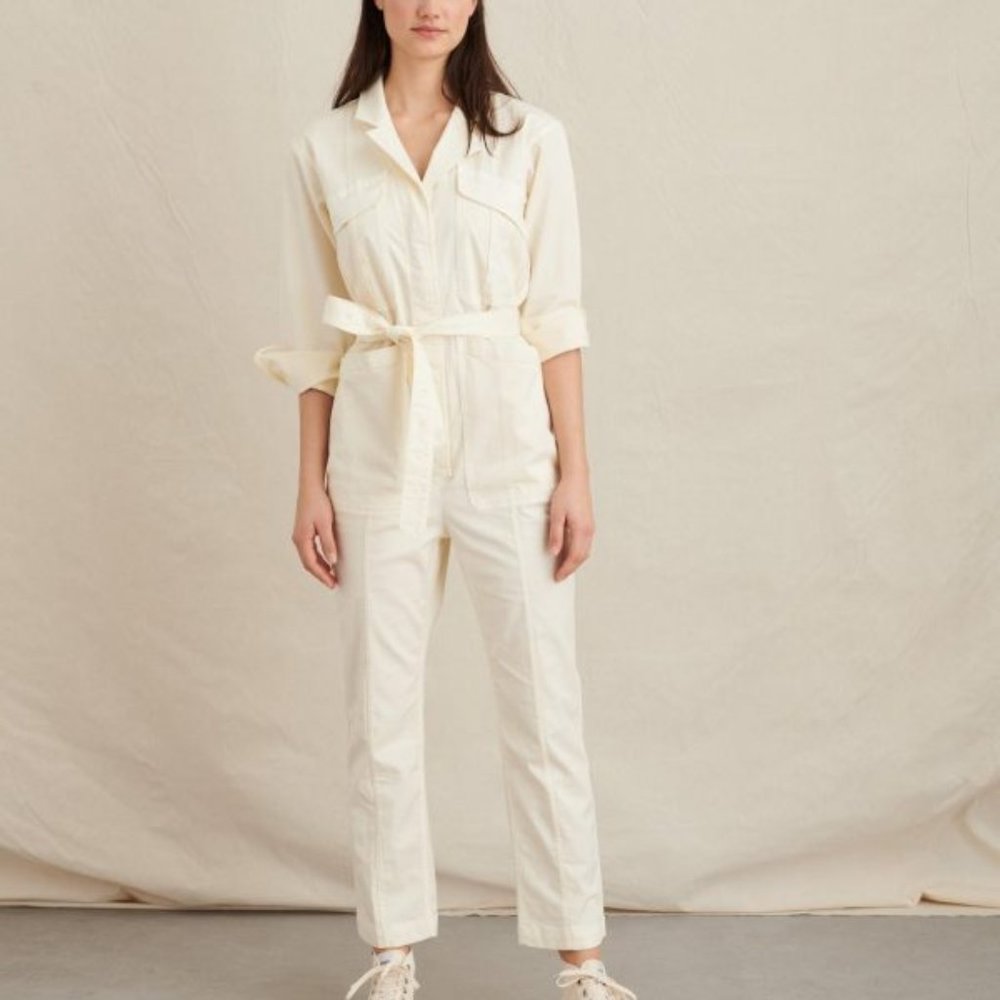 Alex Mill Expedition Twill Jumpsuit OATMILK, Extra Small